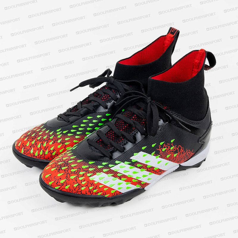 Бутсы футбольные KR-180 черно-красный