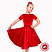 Платье рейтинговое для танцев ПР-0001 красный