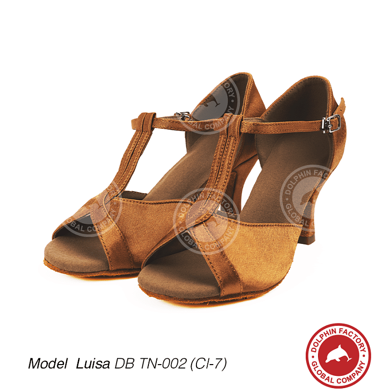 Туфли для танцев Luisa BN TN-002(Cl-7) коричневые