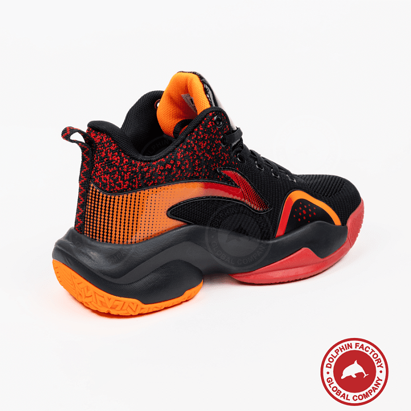 Баскетбольные кроссовки KR-192 черно-красный (текстиль)