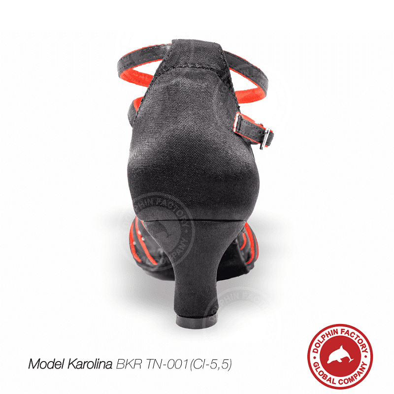 Туфли для танцев Karolina BKR TN-001(Cl-5) черно-красный