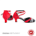 Туфли для танцев Grace SRR TN-012(Cl-5) серебристо-красные