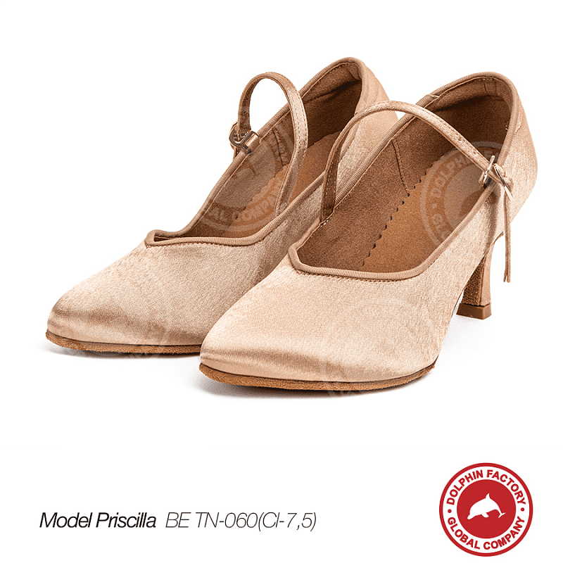 Туфли для танцев Priscilla BE TN-060(Cl-7,5) бежевые