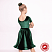 Платье рейтинговое для танцев ПР-0001 зеленый
