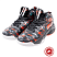 Баскетбольные кроссовки KR-143 черно-красный (кожа)