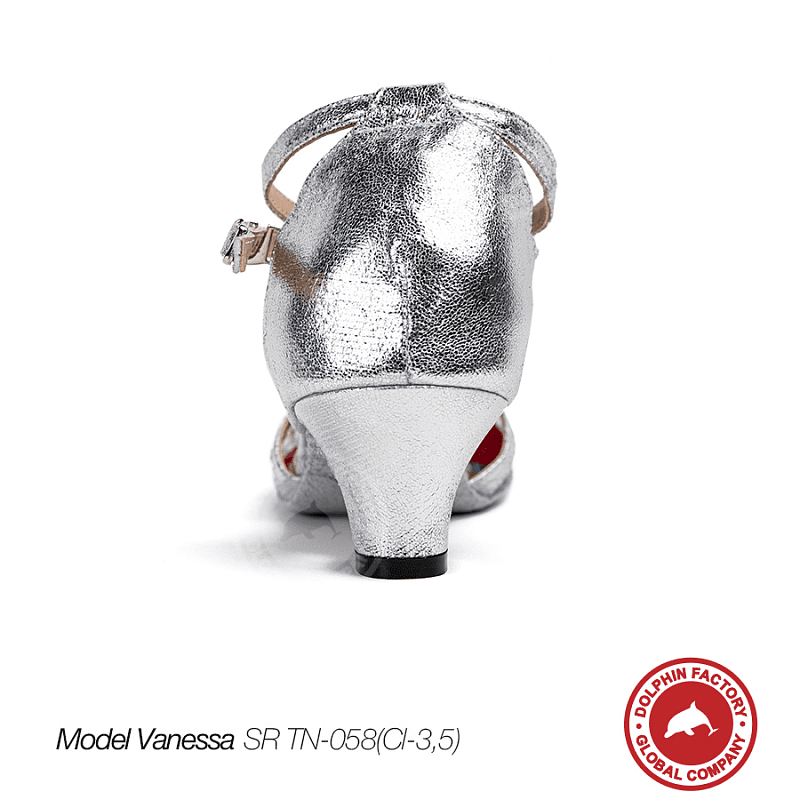 Туфли для танцев Vanessa SR TN-058(Br-3,5) серебряные