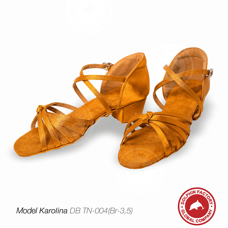 Туфли для танцев Karolina DB TN-004(Cl-3,5) темно-коричневые