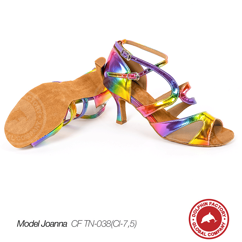 Туфли для танцев Joanna CF TN-038(Cl-7,5) разноцветные
