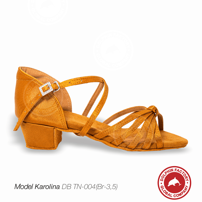 Туфли для танцев Karolina DB TN-004(Cl-3,5) темно-коричневые