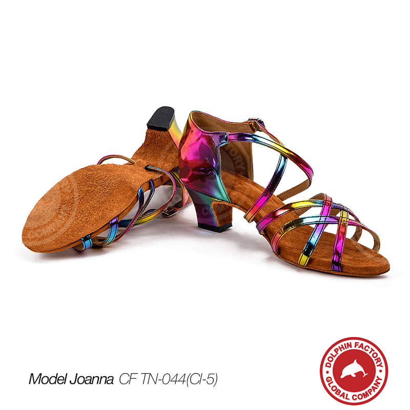 Туфли для танцев Joanna CF TN-044(Cl-5) разноцветные