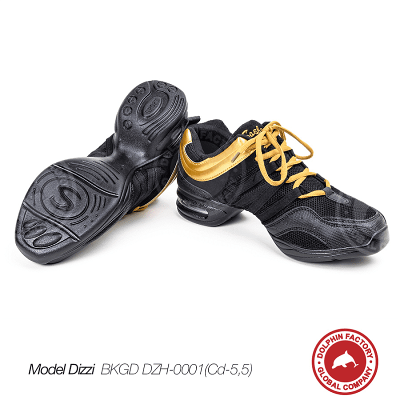 Кроссовки для танца Dizzi BKGD DZH-0001(Cd-5,5) черный+золотой