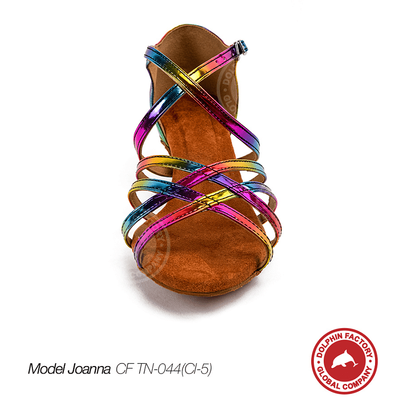 Туфли для танцев Joanna CF TN-044(Cl-5) разноцветные