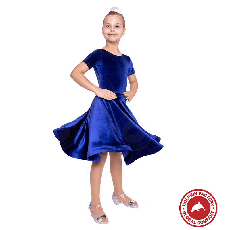 Платье рейтинговое для танцев ПР-0001 синий
